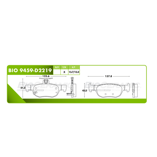 Balatas traseras ceramicas Mazda 3 | D2219