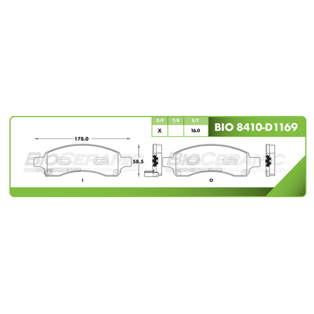 Balatas Bioceramic Delanteras Chevrolet Traverse|D1169