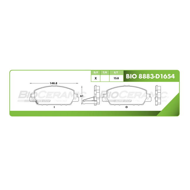 Balata Bioceramic Delantera Honda HR-V|D1654
