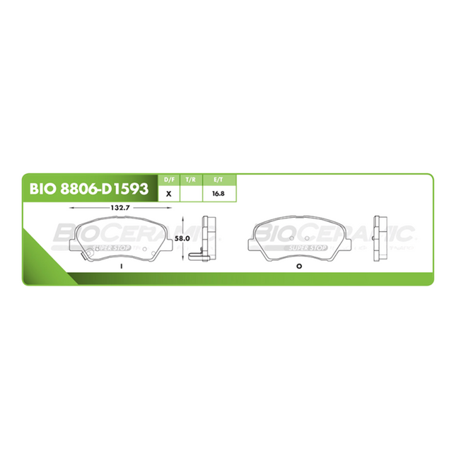 Balata Bioceramic Delantera HYUNDAI ACCENT Sedán|D1593