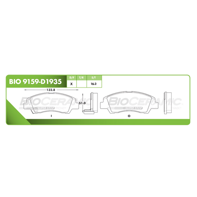 Balata Bioceramic Delantera Hyundai Grand i10 Sedán|D1935