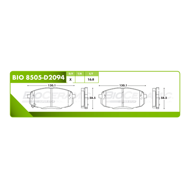 Balata Bioceramic Delantera Kia Forte|D2094
