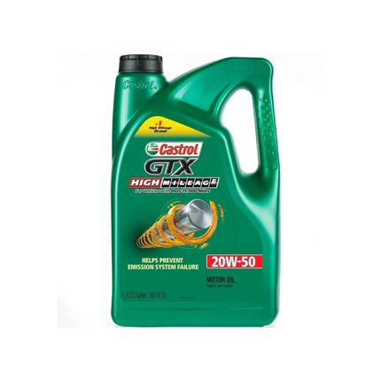 Aceite Mineral Castrol GTX Alto Kilometraje 20W-50 4.73L