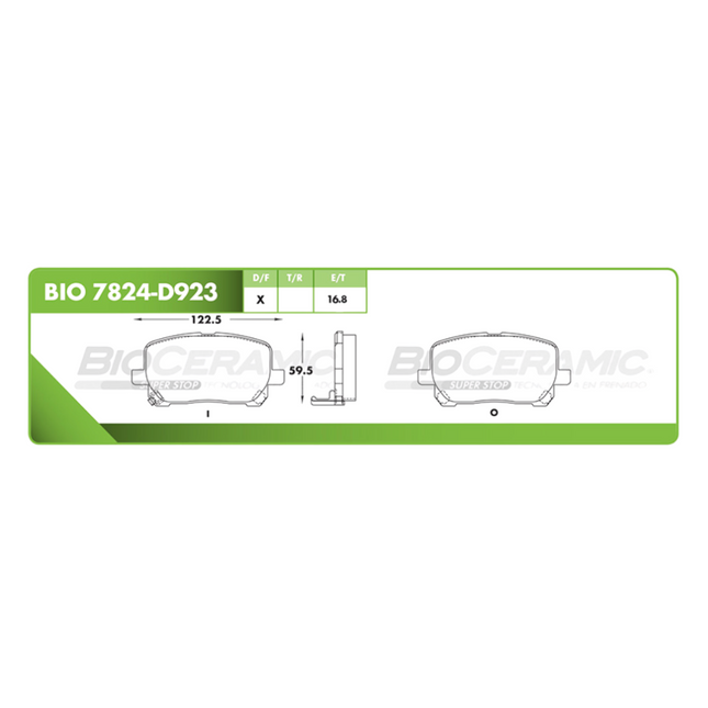 Balatas Bioceramic Delanteras Toyota Matrix|D923