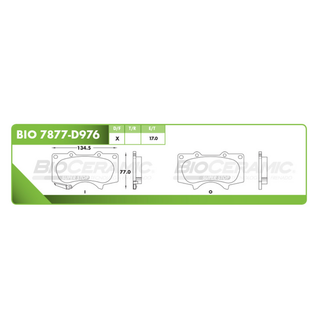 Balatas Bioceramic Delanteras Toyota Tundra|D976