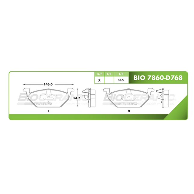 Balatas Bioceramic Delanteras Volkswagen Jetta|D768