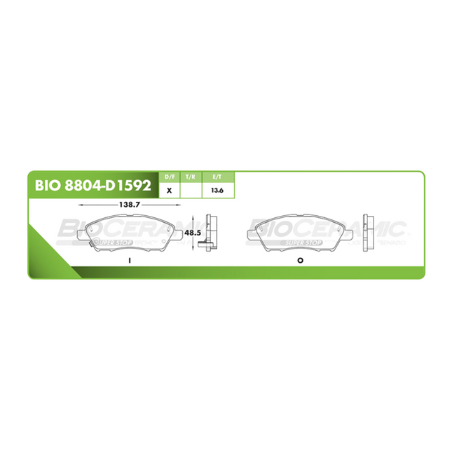 Balatas Bioceramic Nissan Versa|D1592
